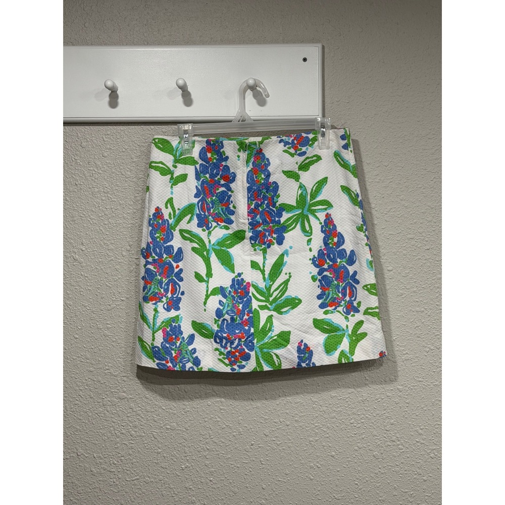 Lilly Pulitzer Lynnie Honeycomb Piqué Floral Mini Skirt 6 Coastal Resort Beach - Picture 7 of 7